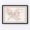 Vintage Map of Morton, Illinois 1929
