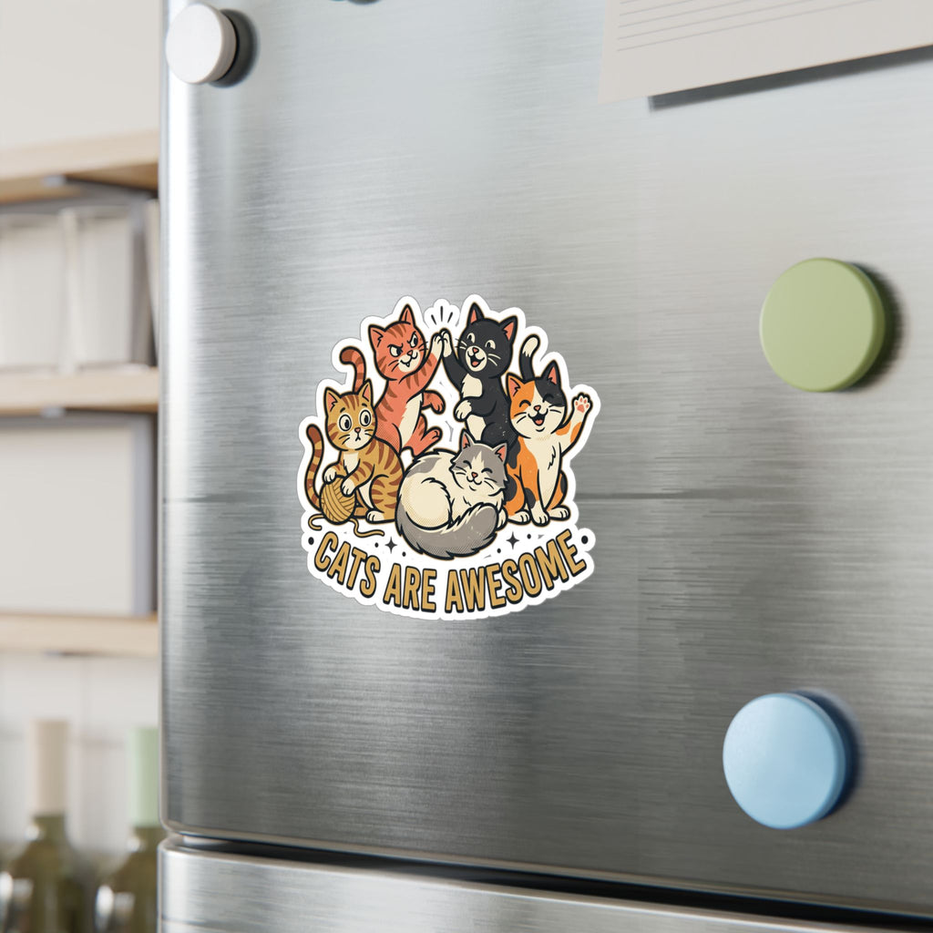 Cats Are Awesome Vinyl Sticker - Cat Decal