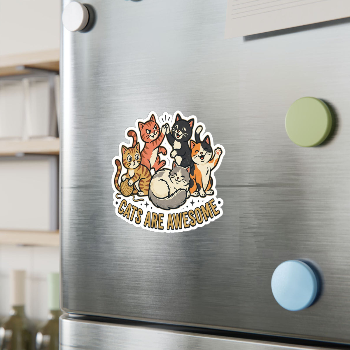 Cats Are Awesome Vinyl Sticker - Cat Decal