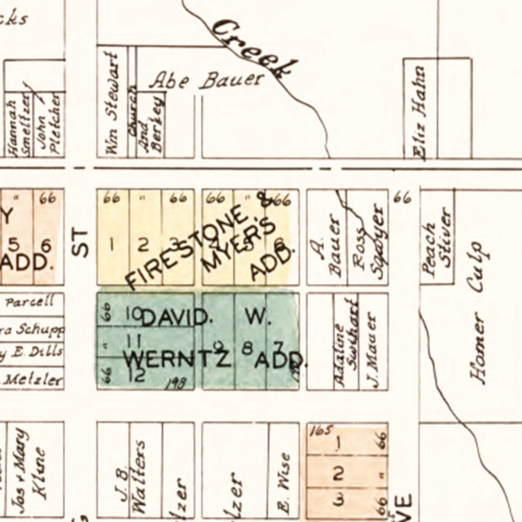 Vintage Map of Wakarusa, Indiana 1929