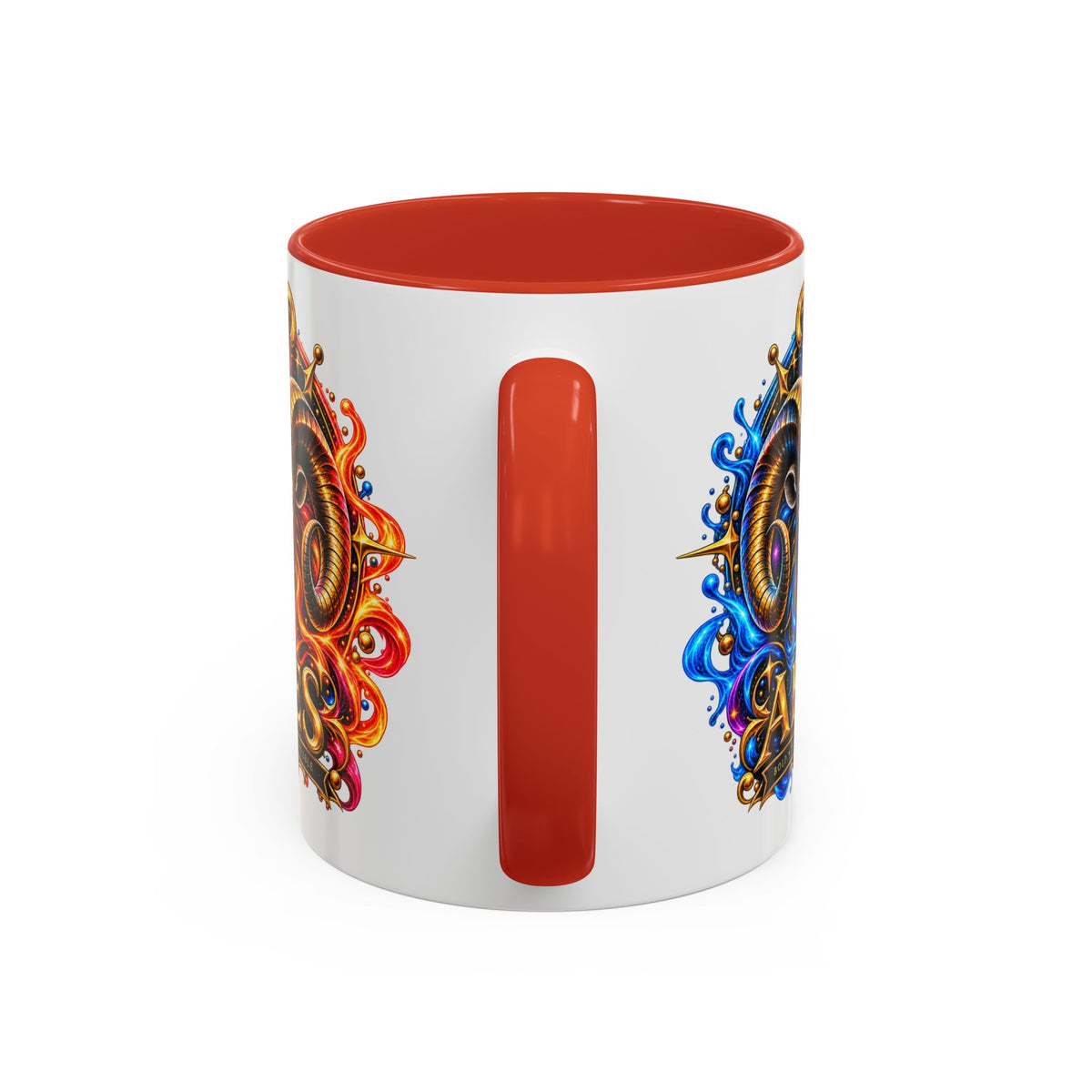 Aries Zodiac Coffee Mug — Colorful Ram Astrology Accent Mug (11/15oz)