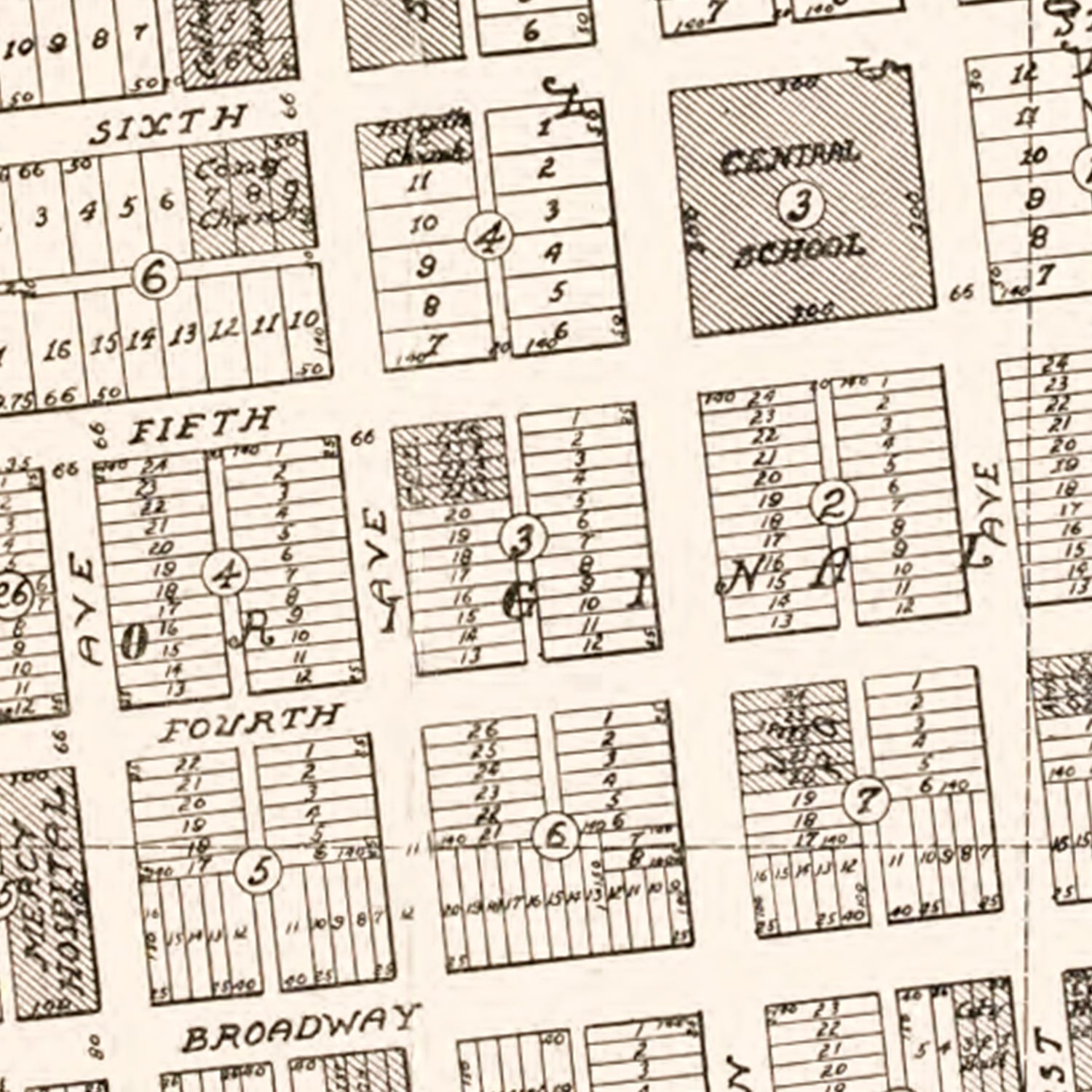 Vintage Map of Williston, North Dakota 1937