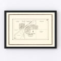 Vintage Map of Spring Brook, North Dakota 1937