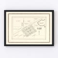 Vintage Map of Alamo, North Dakota 1937