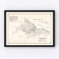 Vintage Map of Eastland, California 1889