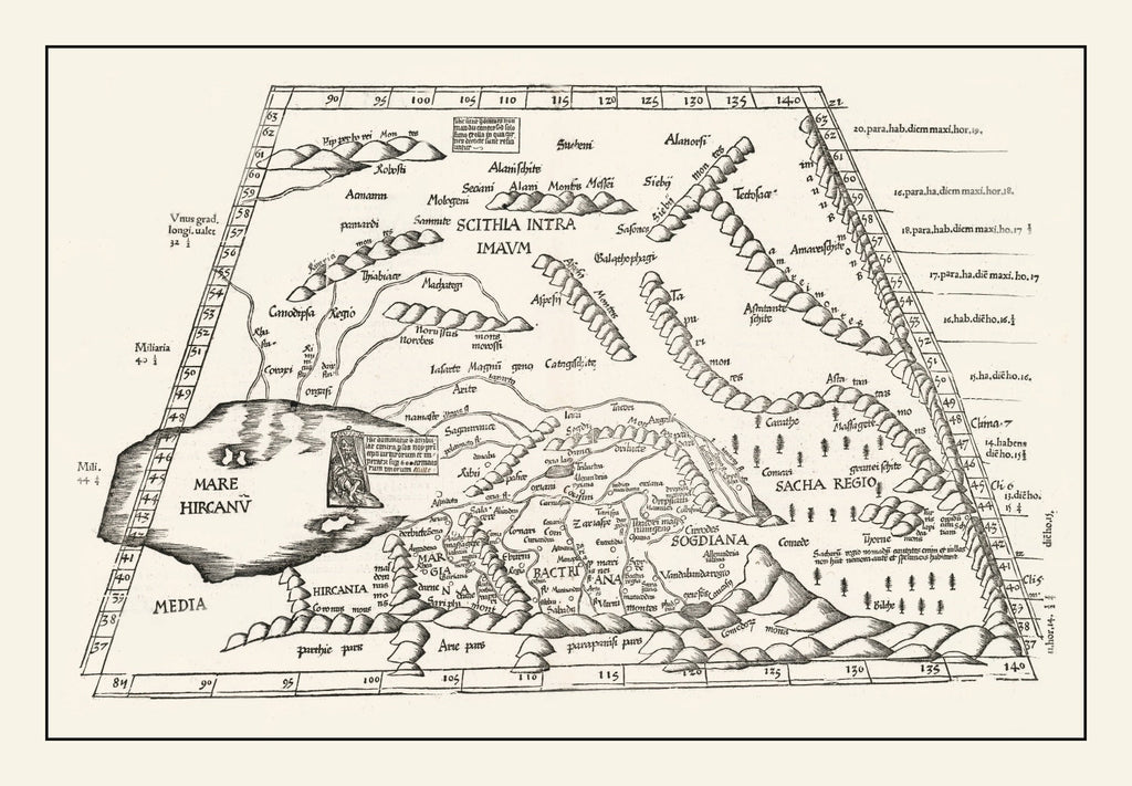 Vintage Silk Road Map 1522