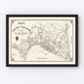 Vintage Map of Salvador, Brazil 1931