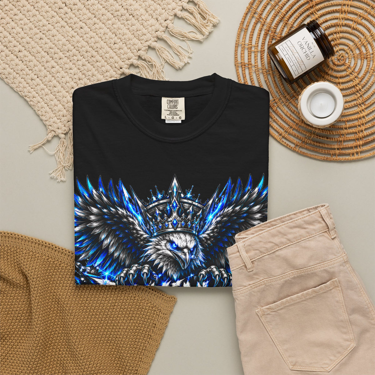Dominate Eagle Graphic T-Shirt — Bold Crowned Eagle Design