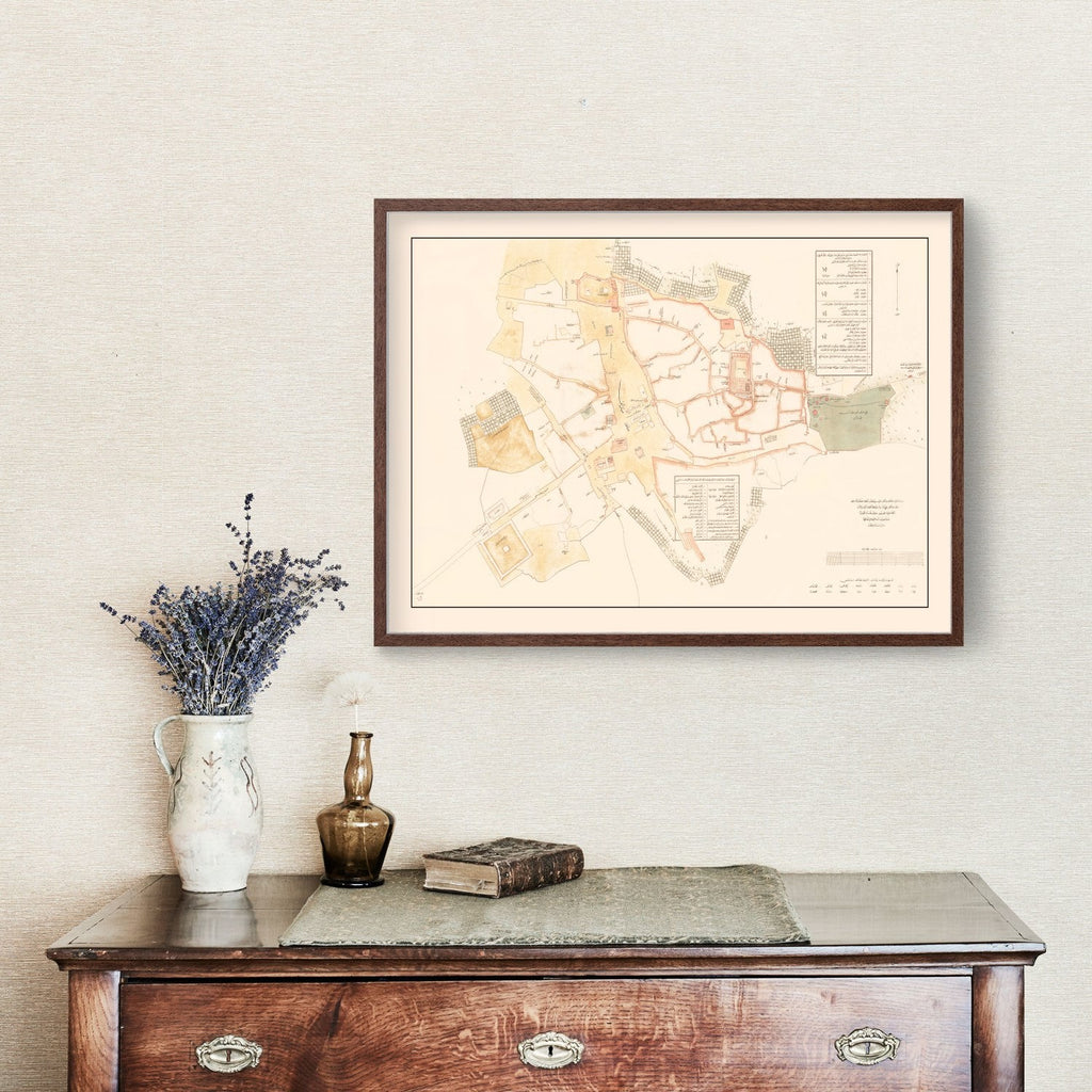 Vintage Map of Medina, Saudi Arabia 1880