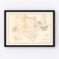 Vintage Map of Medina, Saudi Arabia 1880