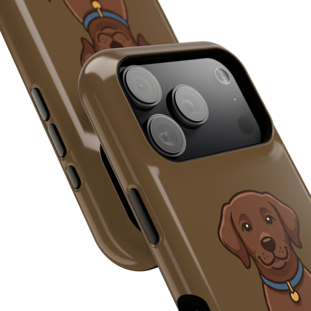 Chocolate Labrador Phone Case — Cute Dog Impact‑Resistant iPhone Cover