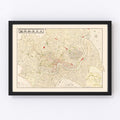 Vintage Map of Shanghai, China 1938