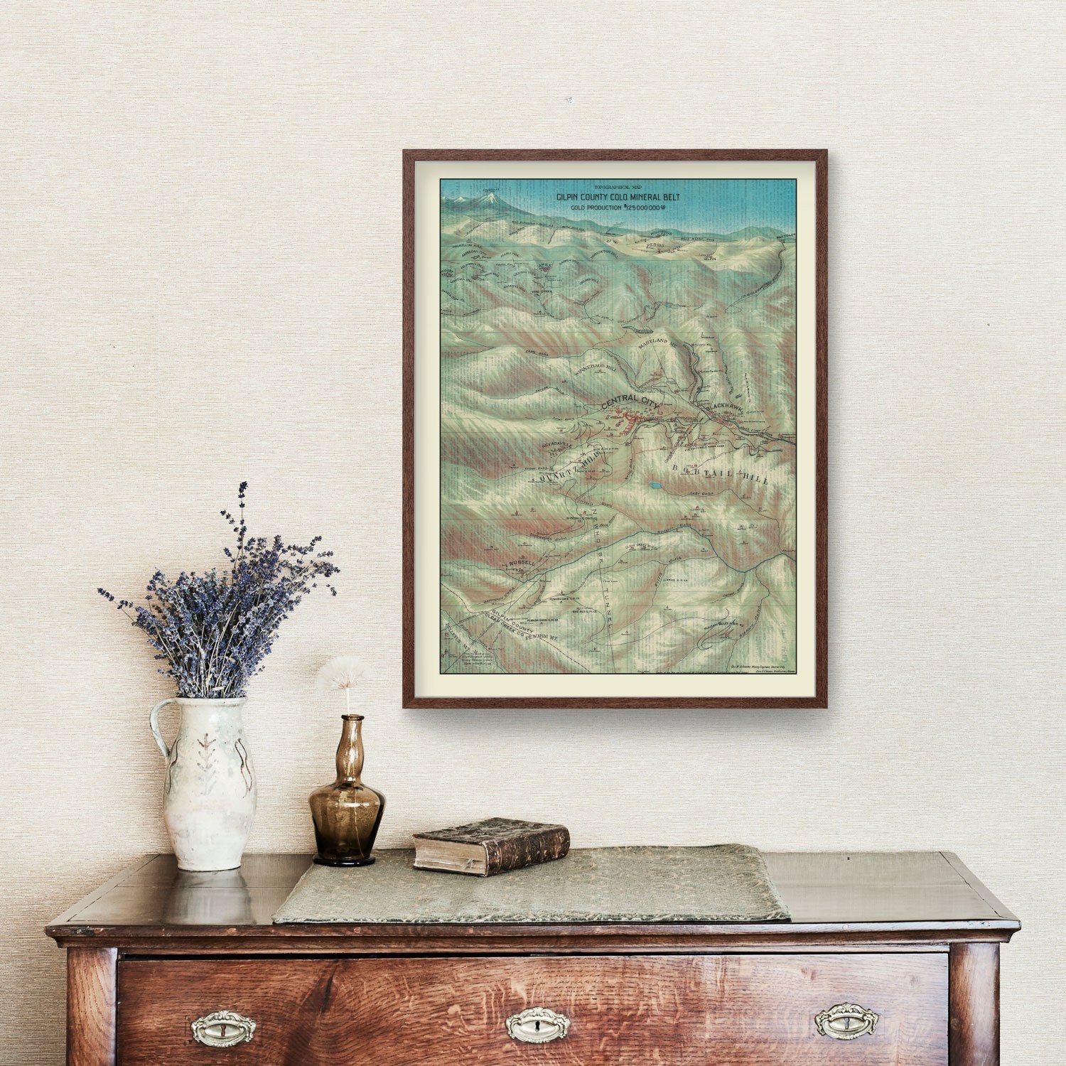 Vintage Map of Gilpin County, Colorado 1906