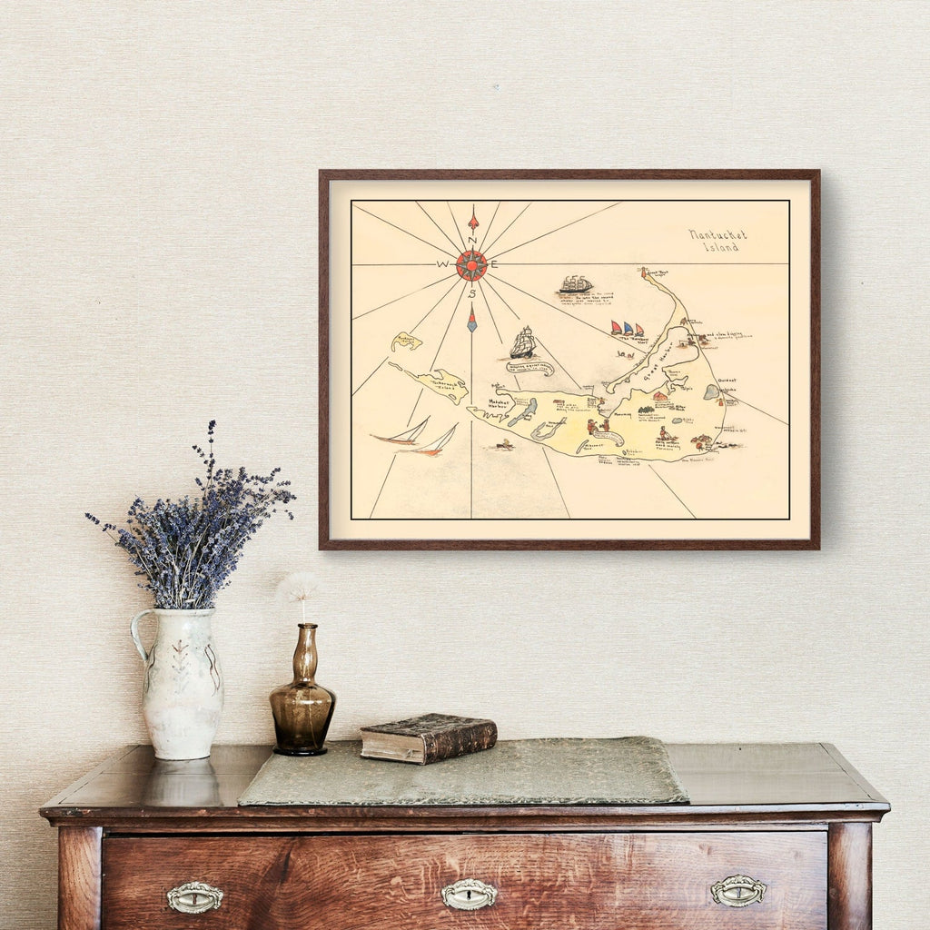 Vintage Nantucket Map 1930