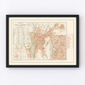 Vintage Map of Cairo, Egypt 1935
