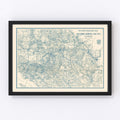 Vintage Map of San Bernardino County, California 1932