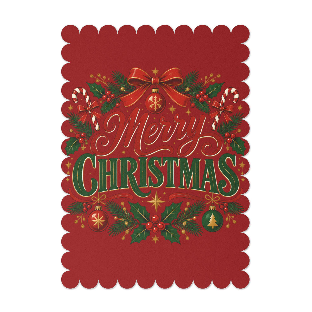 Merry Christmas Holiday Greeting Card