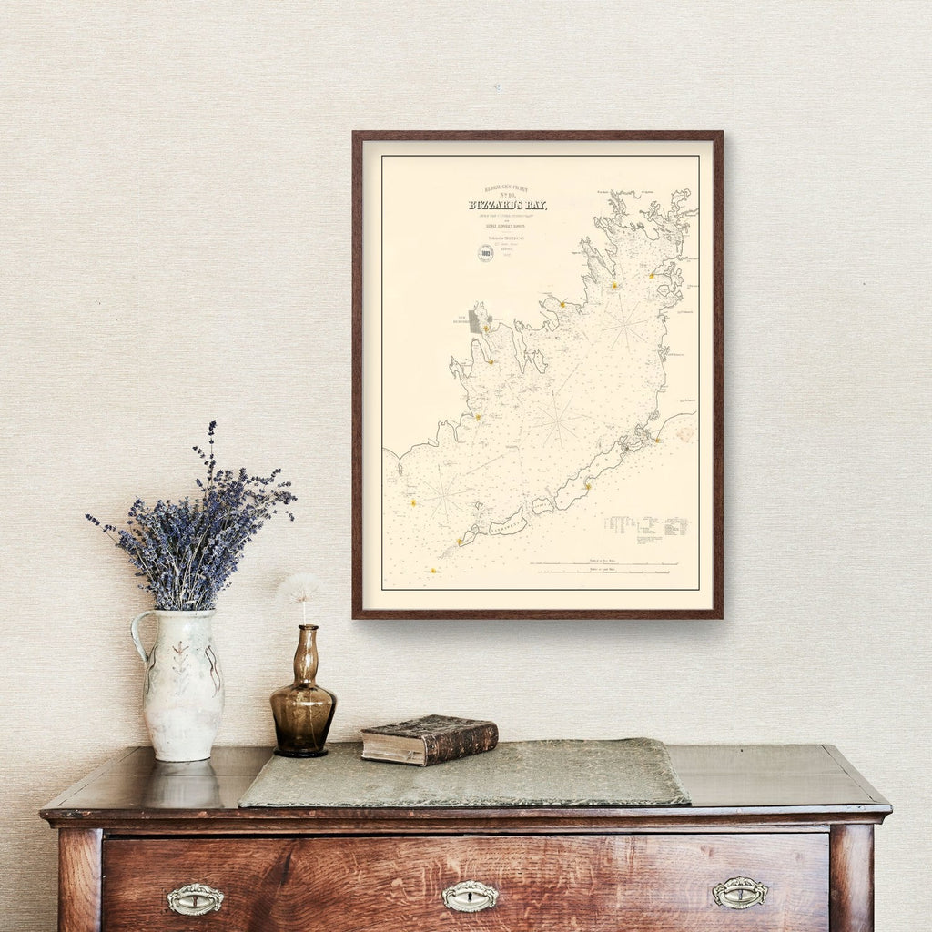 Vintage Buzzard Bay, MA Map 1882