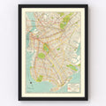 Vintage Map of Brooklyn, New York 1934