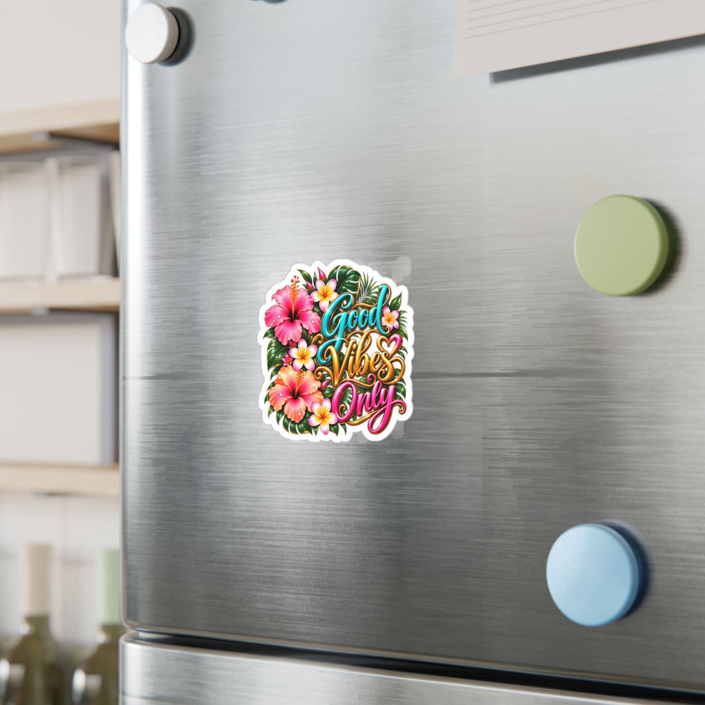 Good Vibes Only Floral Sticker – Vinyl Decal