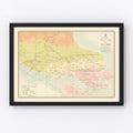 Vintage Shanghai Map 1889