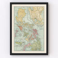Vintage Map of Philippines 1899