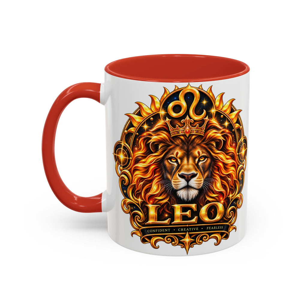 Leo Zodiac Lion Coffee Mug — Astrological Birthday Gift (11/15oz)