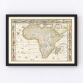 Vintage Africa Map 1626
