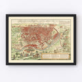 Vintage Map of Cairo, Egypt 1572