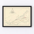 Vintage Map of Kandahar, Afghanistan 1840
