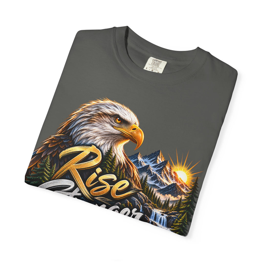 Rise Stronger Every Day Eagle T-Shirt — Motivational Nature Graphic Tee