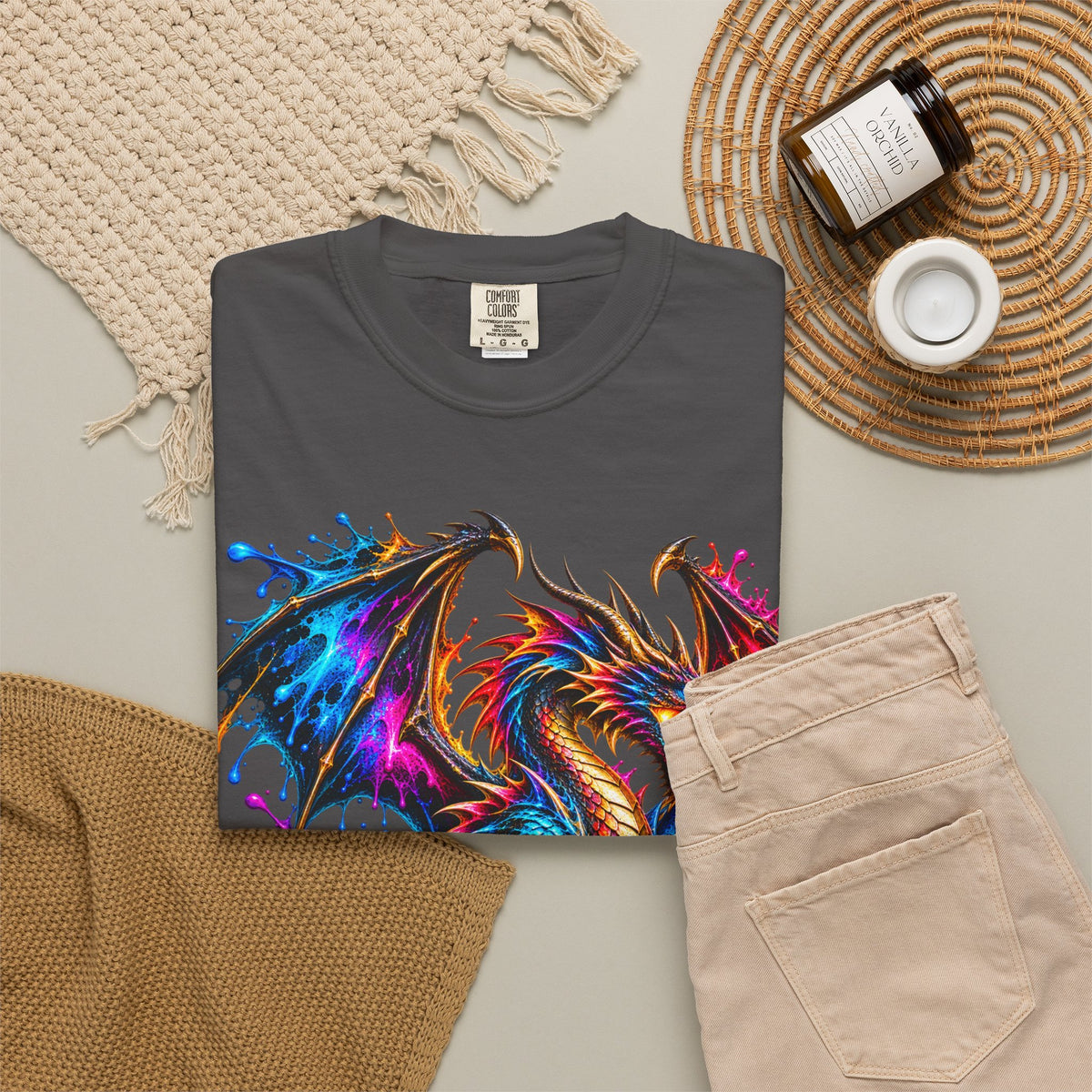 Vibrant Watercolor Dragon T-Shirt