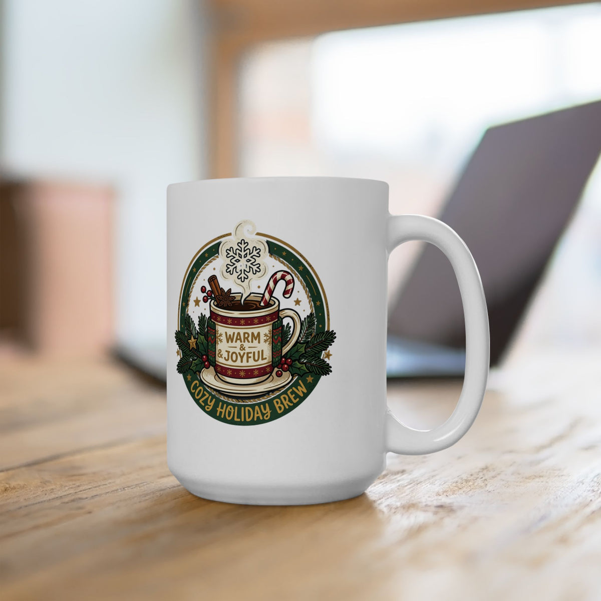 Christmas Cozy Cocoa Ceramic Mug – Holiday Hot Chocolate Gift (11oz, 15oz)