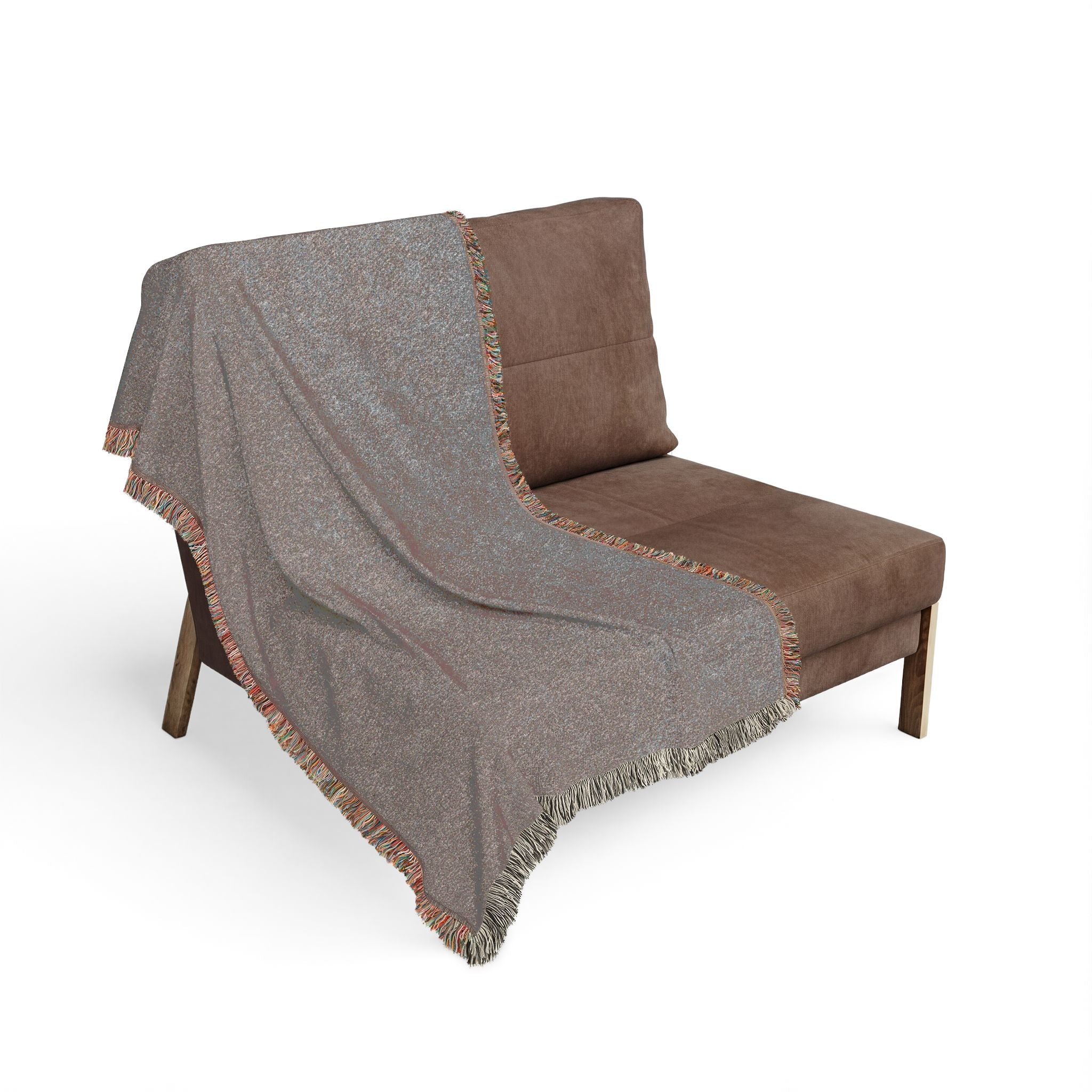 Solid Neutral Fringe Woven Blanket | Cozy Throw, Textured Weave