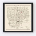 Vintage Map of Midfield, Texas 1912