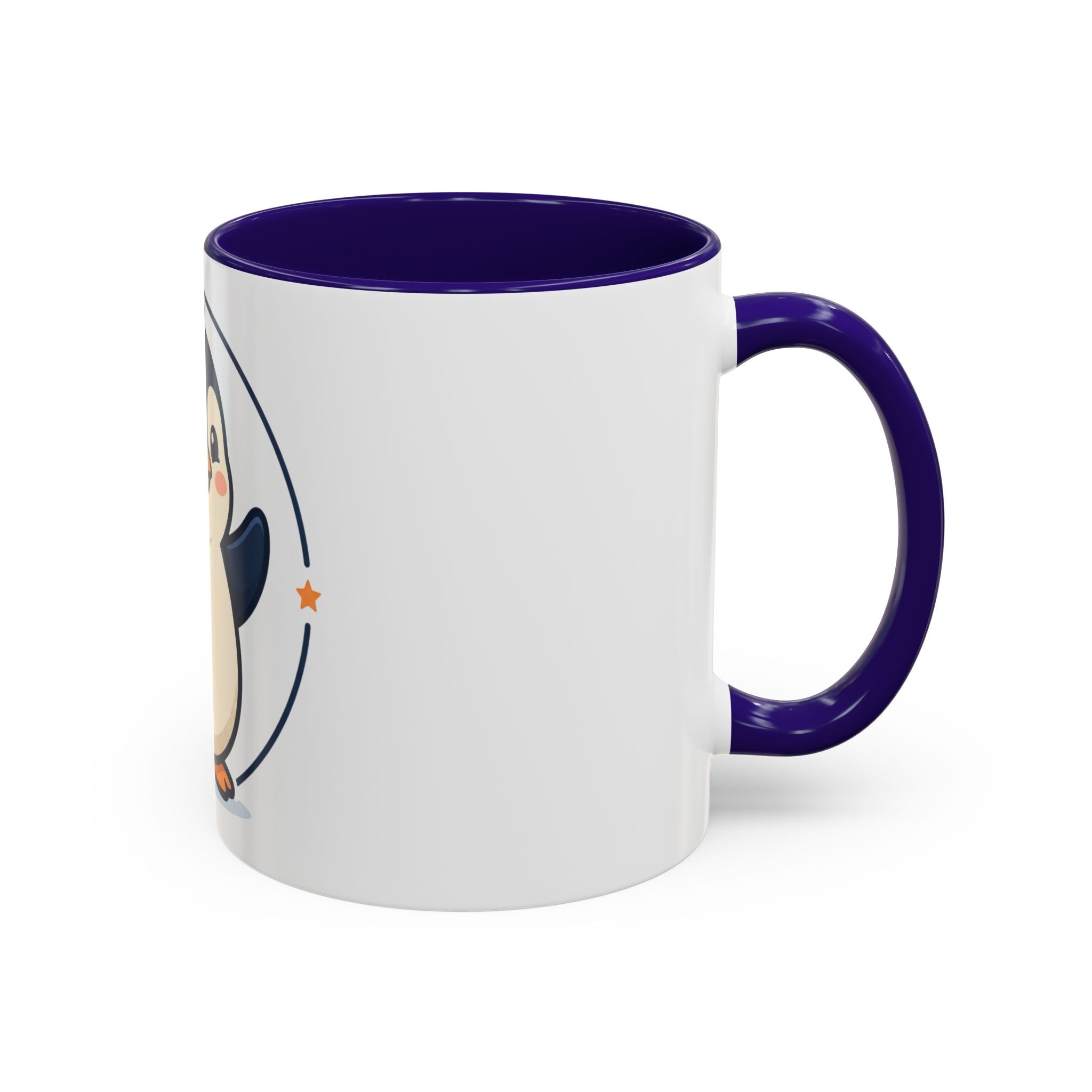 Cute Waving Penguin Mug | 11oz or 15oz Colorful Ceramic