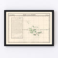 Vintage Galapagos Islands Map 1827