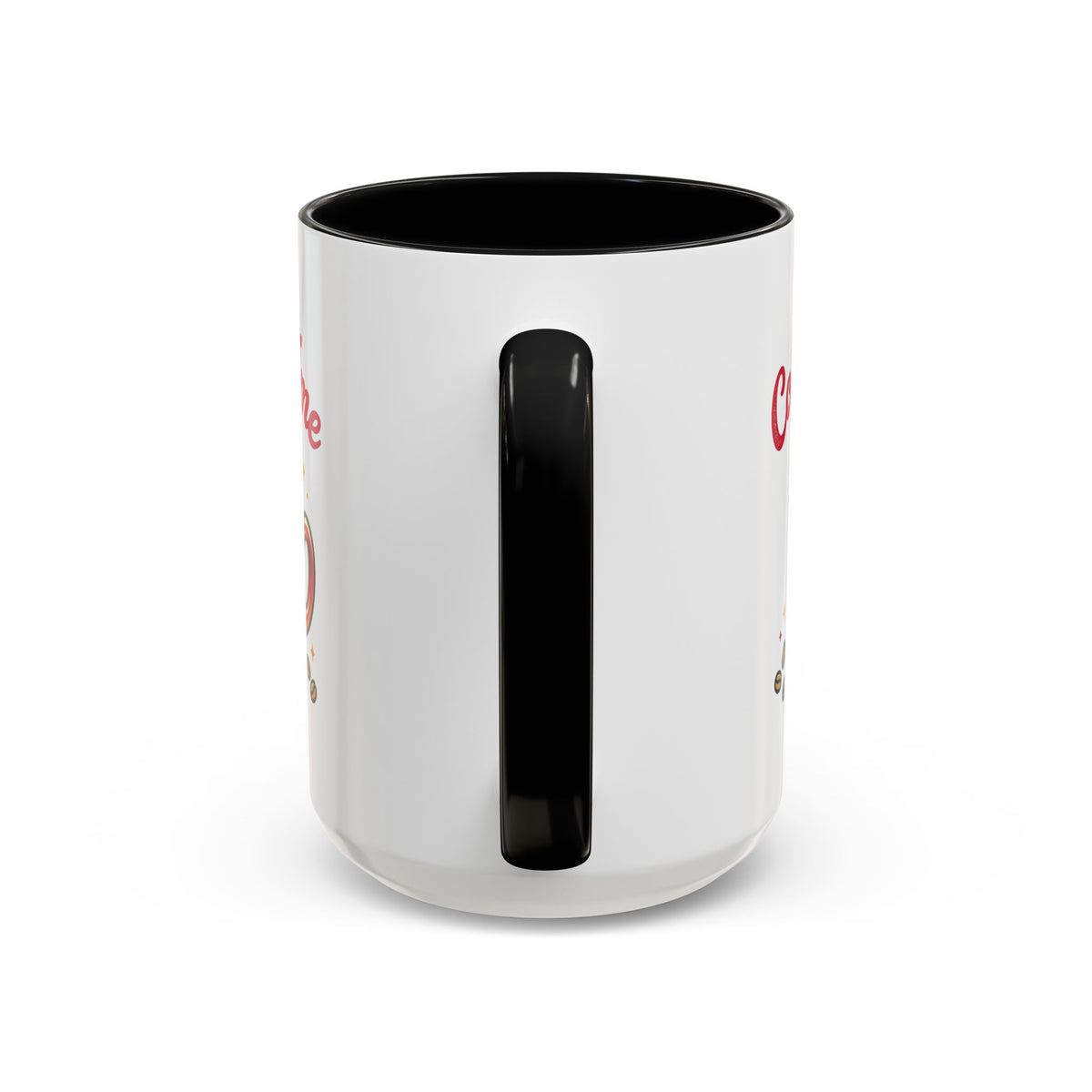 Coffee Mug - "Coffee Time" Red Accent Ceramic Mug (11/15oz)