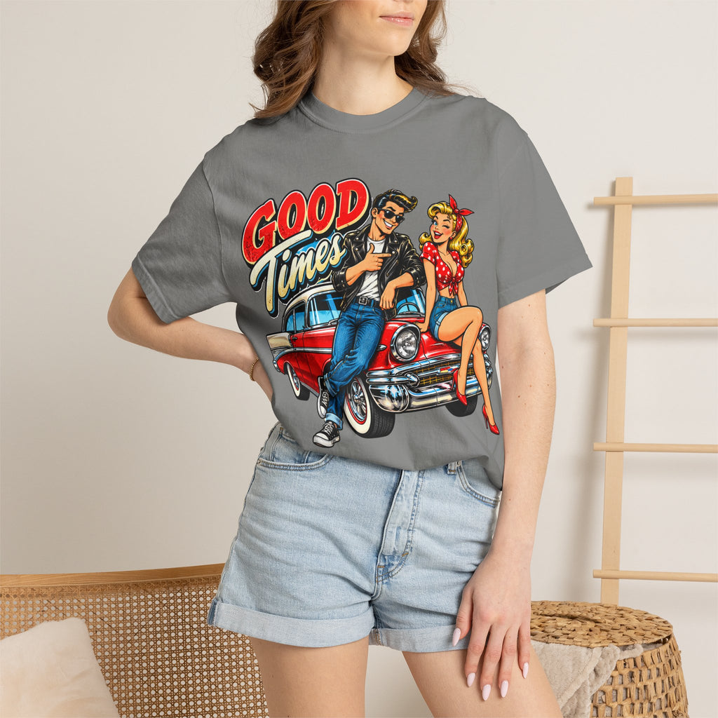 Good Times Retro Car Tee — Vintage 1950s Rockabilly Graphic T‑Shirt
