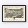 Vintage Camp Framingham, MA Map 1885