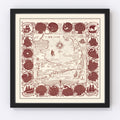 Vintage Pictorial Map of Cape Cod 1948