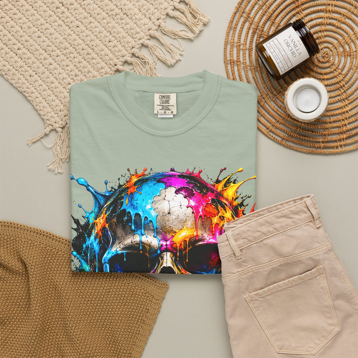 Color Splash Skull T-Shirt