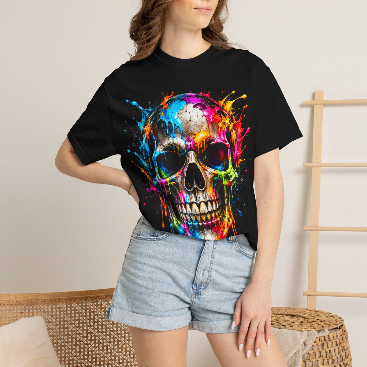 Color Splash Skull T-Shirt