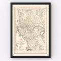 Vintage Map of Manila, Philippines 1938