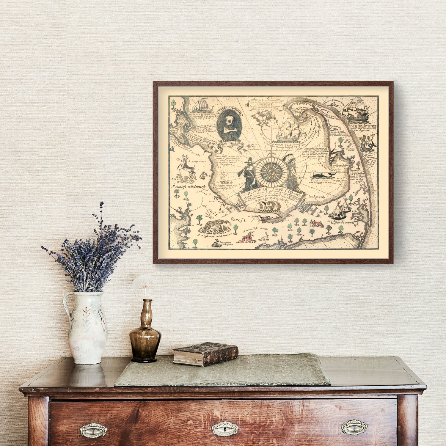 Vintage Pictorial Map of Cape Cod 1926