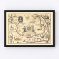 Vintage Pictorial Map of Cape Cod 1926