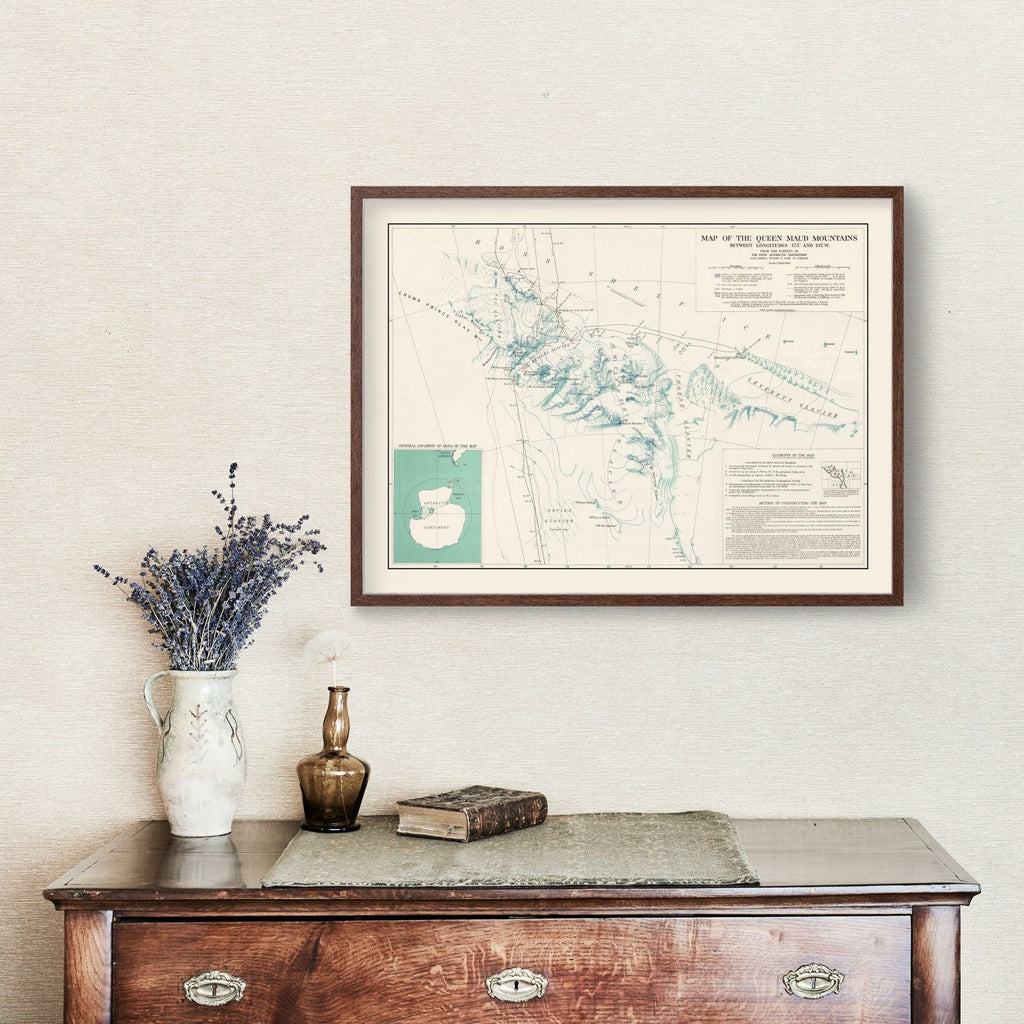 Vintage Queen Maud Mountains Map 1931