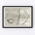 Vintage Map of Chile 1597