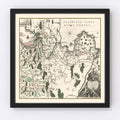 Vintage Lake Ladoga Map 1760
