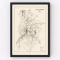 Vintage Map of Kuala Lumpur, Malaysia 1936